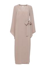 Zwiewna kobieca sukienka z rozszerzanym rękawem