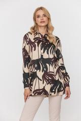 Zwiewna koszula z wiskozy z bocznymi rozcięciami