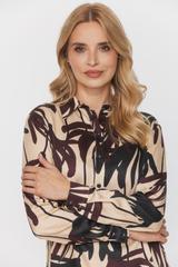 Zwiewna koszula z wiskozy z bocznymi rozcięciami