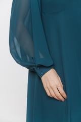 Zwiewna morska sukienka odcinana pod biustem