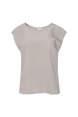 Zwiewna prosta bluzka w kolorze greige