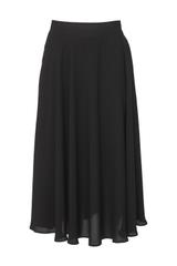 Zwiewna czarna spódnica midi o wizytowym charakterze