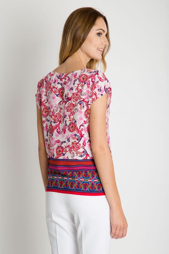 Bluzka typu kimono we wzory