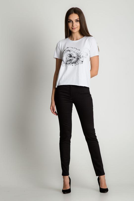 Bawełniany t-shirt z nadrukiem z przodu