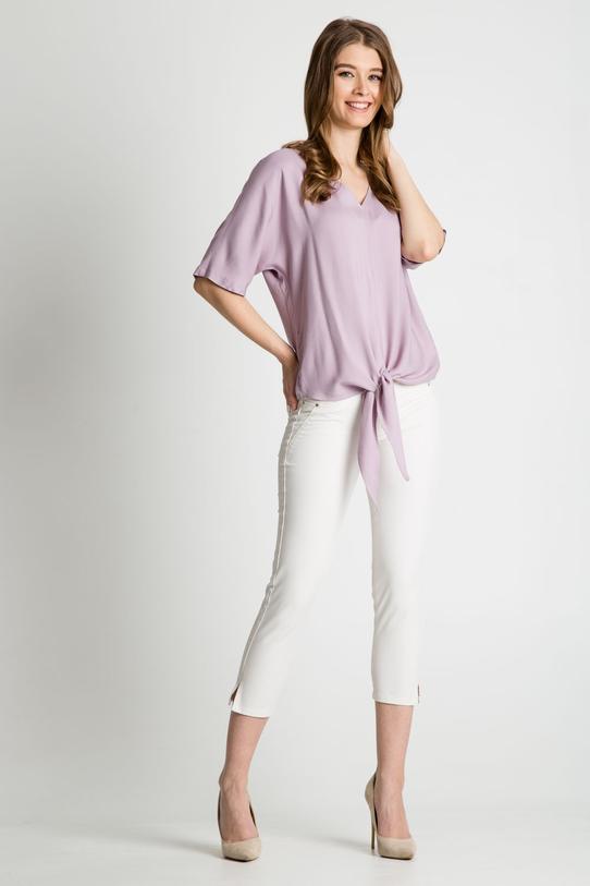 Luźna bluzka z wiązaniem u dołu - 2