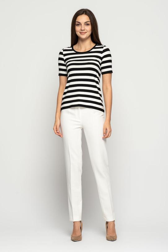 Czarno-biała bluzka w paski - 1