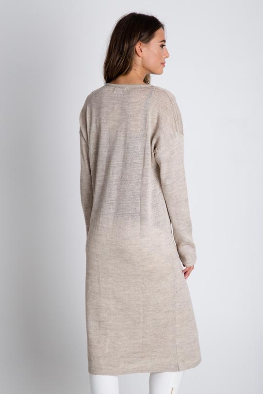Długi sweter w kolorze ecru - 3