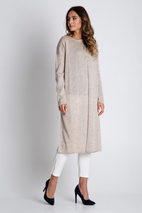 Długi sweter w kolorze ecru - 2