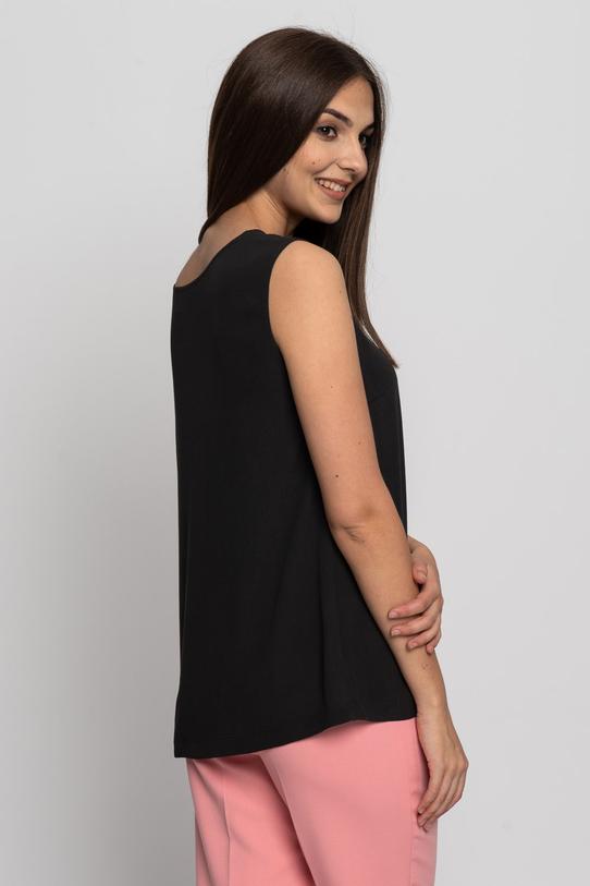 Szara klasyczna bluzka na ramiączkach - 4