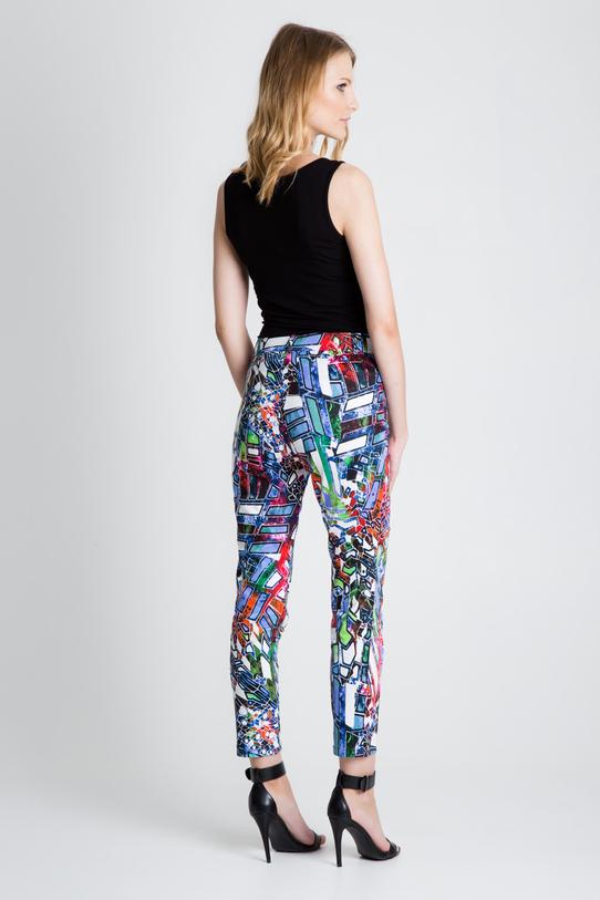 Wzorzyste spodnie z kieszeniami na przodzie - 3