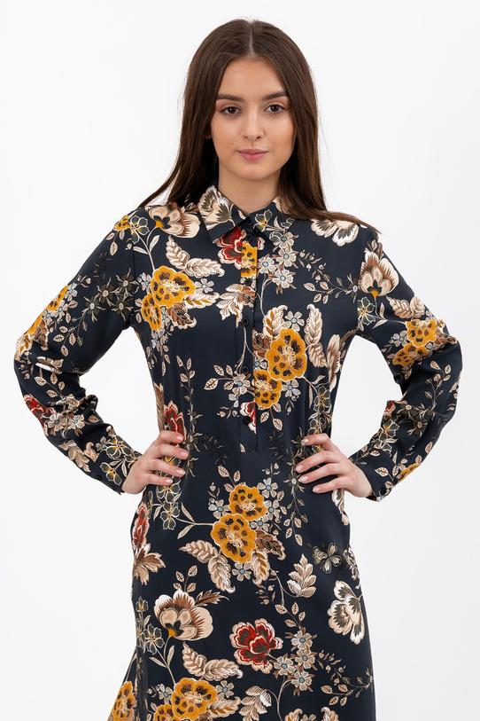 Koszulowa sukienka w kwiaty