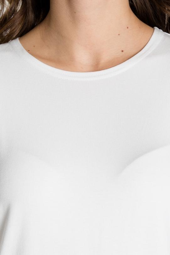 Dopasowana biała bluzka - 4