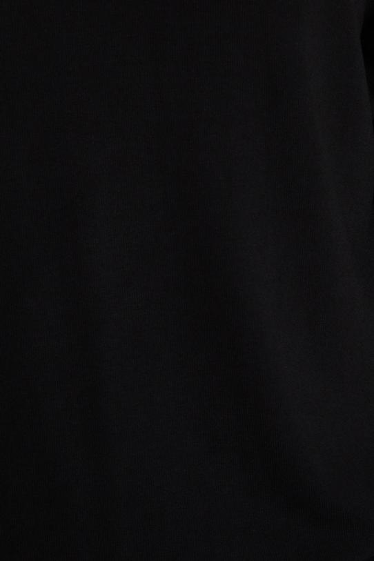 Czarna bluzka typu nietoperz z dekoltem w serek - 4