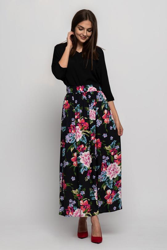Spódnica maxi w kwiaty - 1