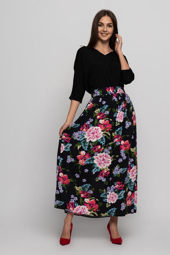 Spódnica maxi w kwiaty - 3