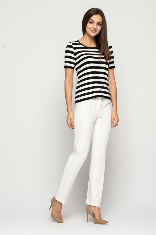 Czarno-biała bluzka w paski - 2