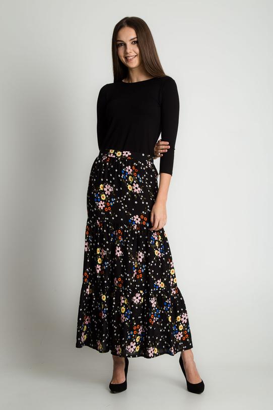 Wiosenna spódnica maxi w kwiaty