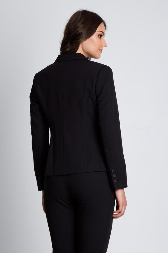 Czarny żakiet z kieszeniami na przodzie - 3