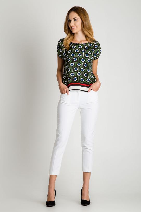 Oryginalna bluzka we wzory z łezką na plecach - 1