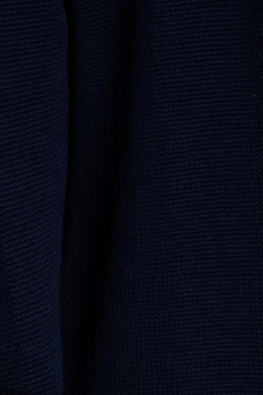 Granatowy sweter z opuszczonym rękawem