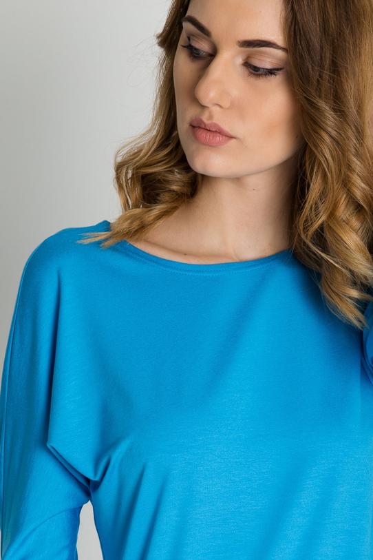 Niebieska bluzka z rękawem 3/4 - 3