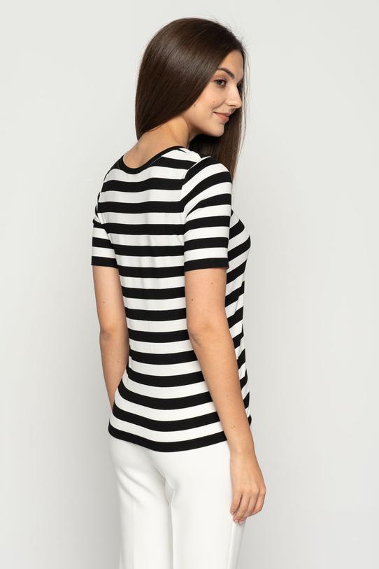 Czarno-biała bluzka w paski - 4