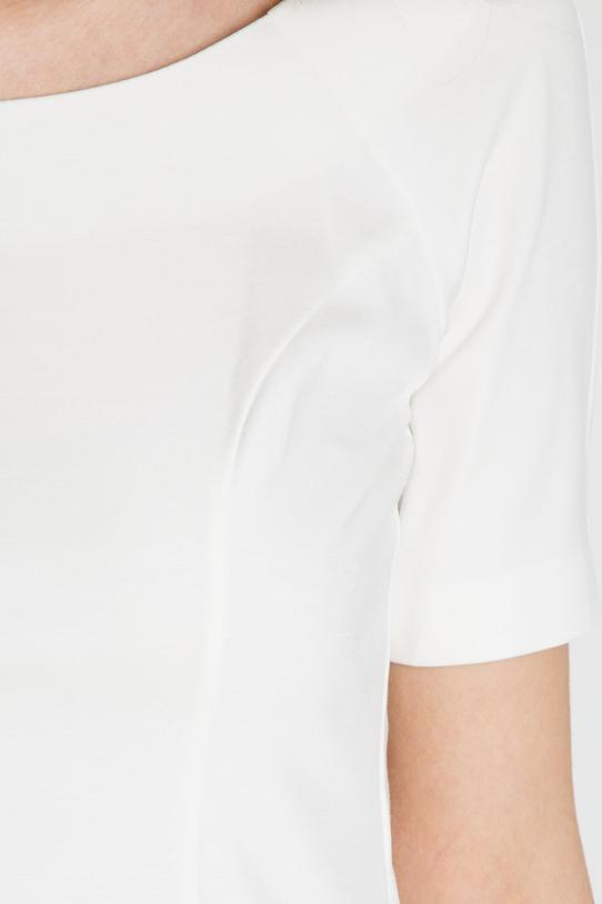 Elegancka bluzka ecru z krótkim rękawem - 4