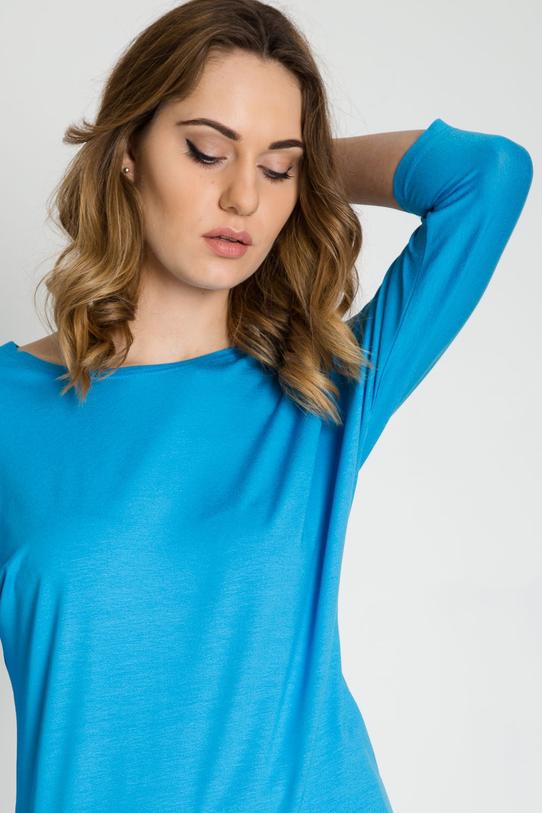 Niebieska bluzka z rękawem 3/4 - 2