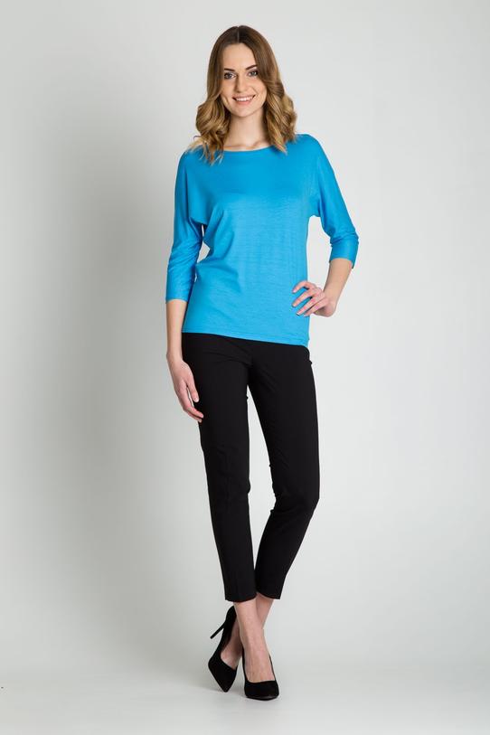 Niebieska bluzka z rękawem 3/4 - 4