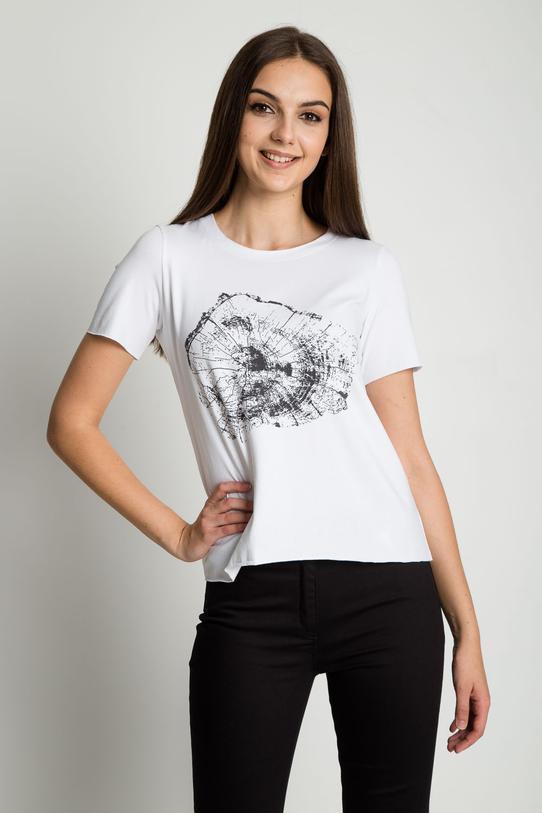 Bawełniany t-shirt z nadrukiem z przodu
