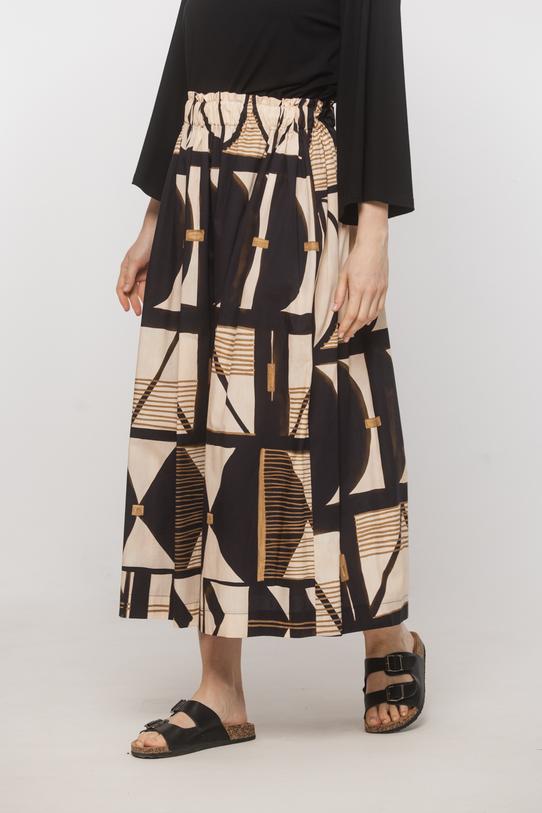 Bawełniana długa spódnica w etniczny wzór - 2
