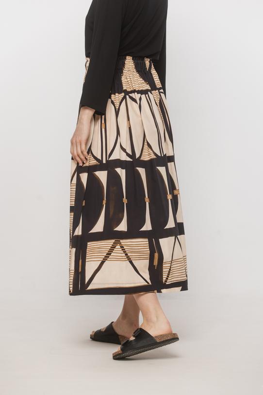 Bawełniana długa spódnica w etniczny wzór - 3