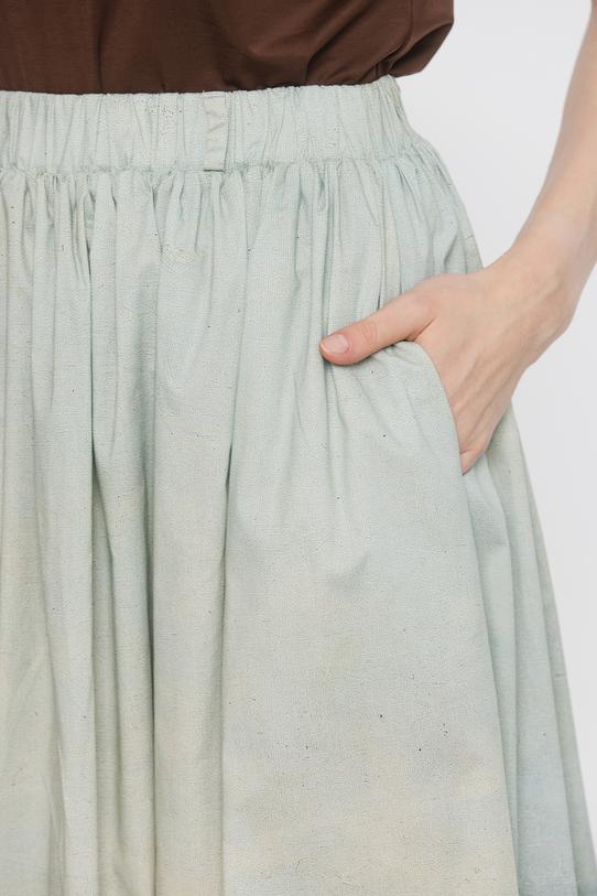 Bawełniana marszczona spódnica z malarskim printem - 4