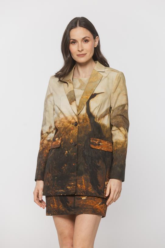 Bawełniana prosta marynarka z linii Bialcon Art - 2