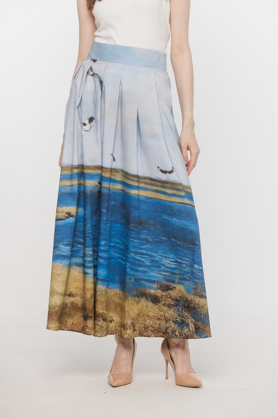 Cotton midi skirt from the Bialcon Art collection - 3