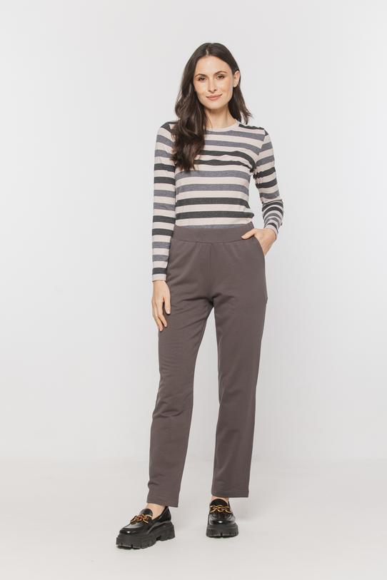 Wizualizacja Bawełniane dresowe spodnie ze zwężaną nogawką