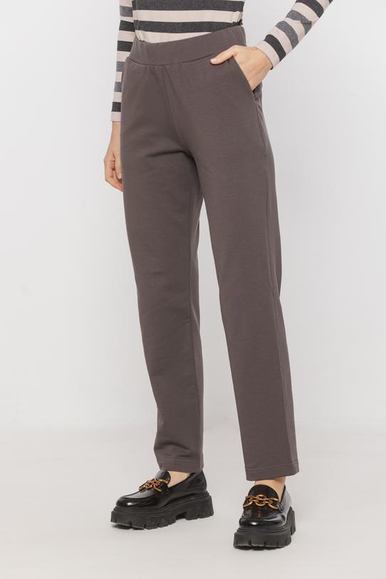 Bawełniane dresowe spodnie ze zwężaną nogawką - 2