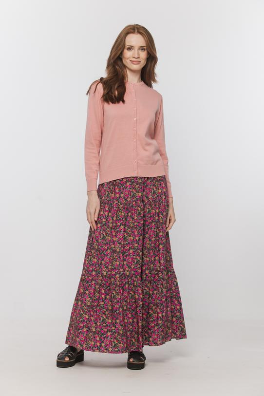 Wizualizacja Bawełniany różowy sweterek o prostym fasonie