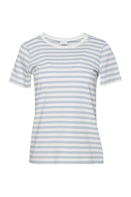 Bawełniany t-shirt w biało-błękitne paski