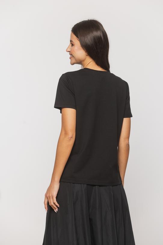 Cotton T-shirt with a contrasting print - 4
