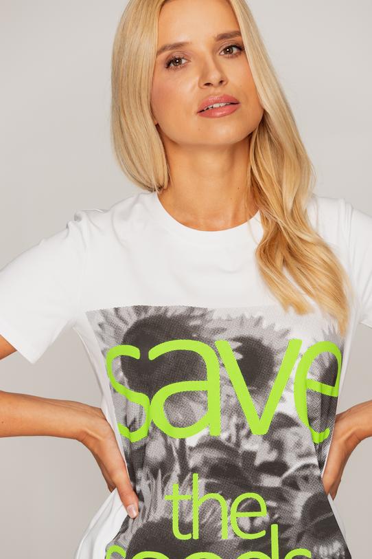 Bawełniany t-shirt z napisem