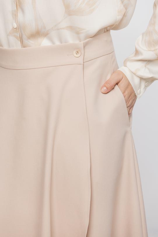 Beżowa asymetryczna spódnica w eleganckim wydaniu - 3