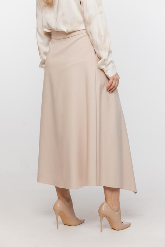 Beżowa asymetryczna spódnica w eleganckim wydaniu - 4
