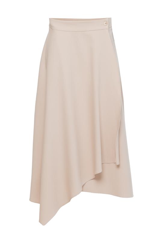 Beżowa asymetryczna spódnica w eleganckim wydaniu - 1