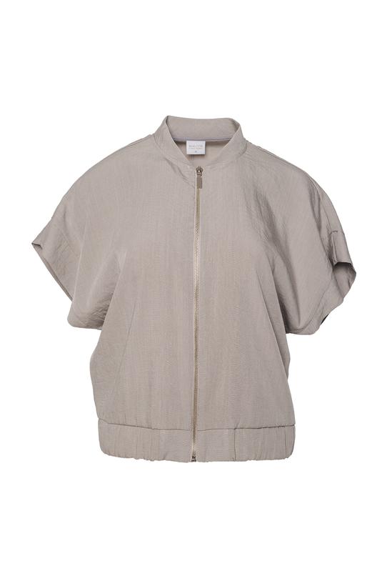 Beżowa kamizelka o kroju bomberki - 1