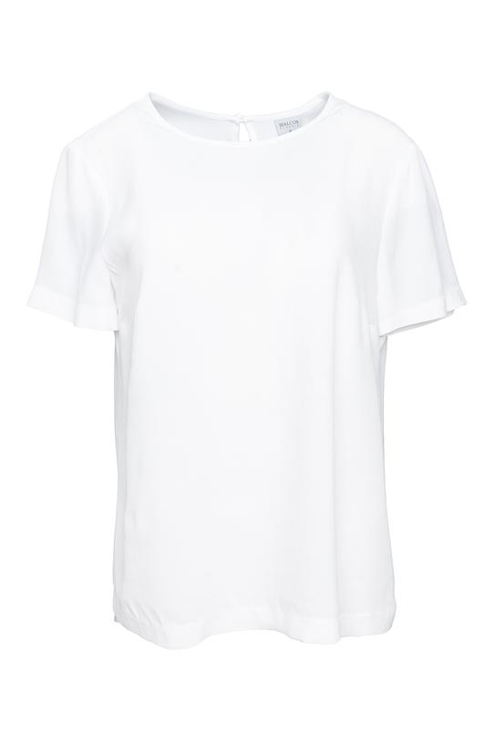 Biała bluzka z tkaniny wiskozowej - 1