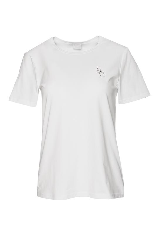 Biały t-shirt z kryształkami