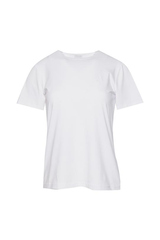 Biały t-shirt z subtelnym haftem logo BC - 1