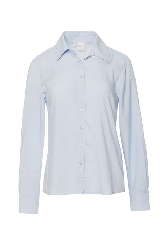 Błękitna koszula z lekkiej tkaniny wiskozowej - 1