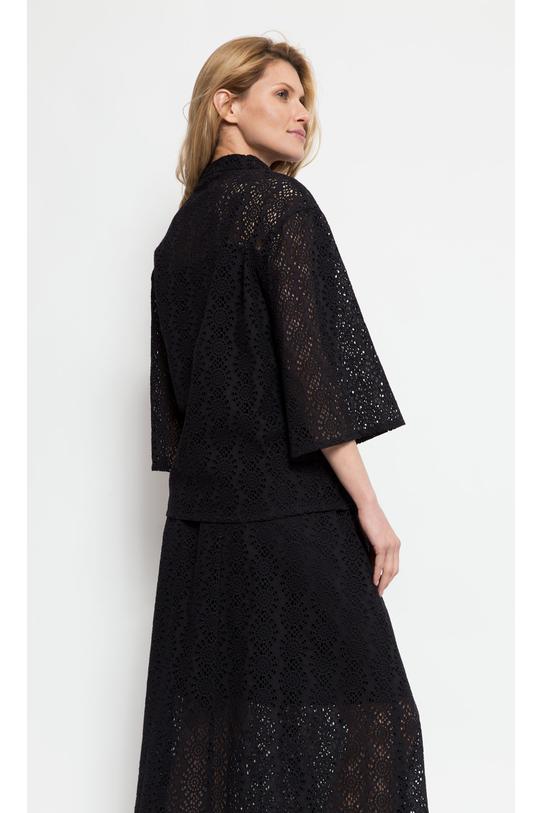 Bawełniana bluzka ze złotym suwakiem - 2